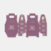 誕生日の紫と金ゴールドシンプルエレガント フェイバーボックス (折り畳みなし)