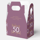 誕生日の紫と金ゴールドシンプルエレガント フェイバーボックス (オープン)