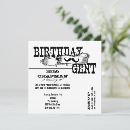 誕生日の紳士 招待状 (スタンド正面)