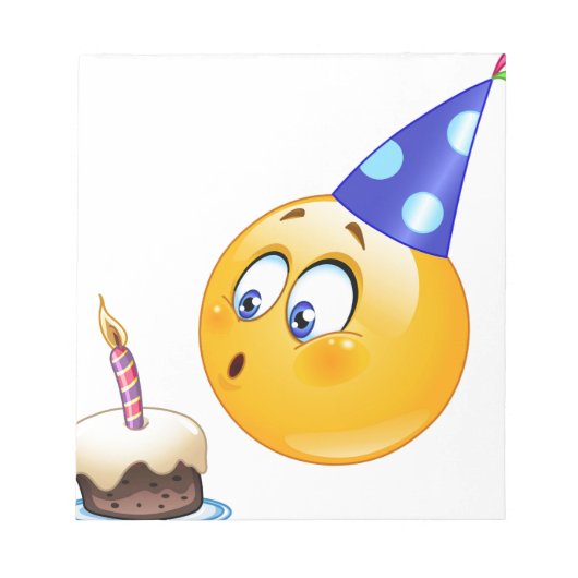 誕生日の絵文字 ノートパッド (正面)