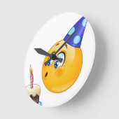 誕生日の絵文字 ラウンド壁時計 (傾斜)