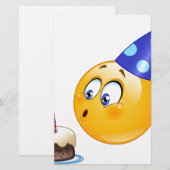 誕生日の絵文字 便箋 (正面/裏面)