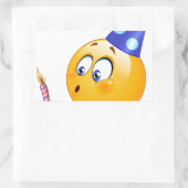 誕生日の絵文字 長方形シール (バッグ)