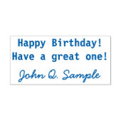 誕生日の署名を使用した終了 セルフインキングスタンプ (デザイン)