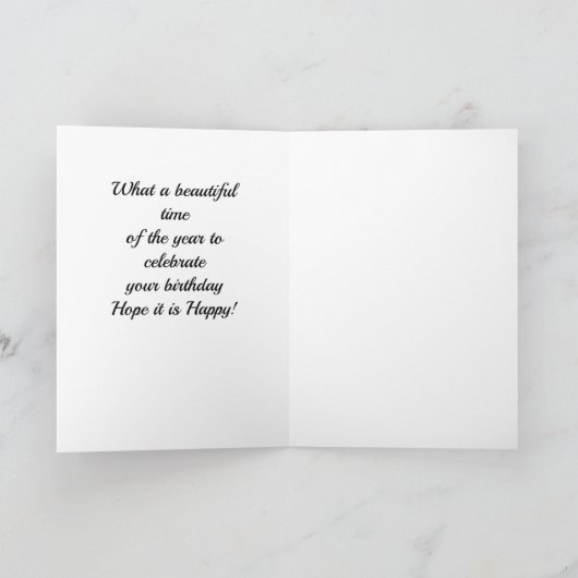 誕生日の美しい時期 カード (内部)