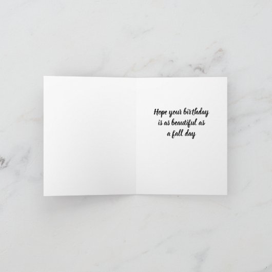 *誕生日の美しさを秋の日に カード (内部)