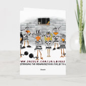 誕生日の背後バー:ジャイルバード誕生日カード カード (裏面)