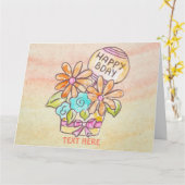 誕生日の花のカード カード (黄色い花)