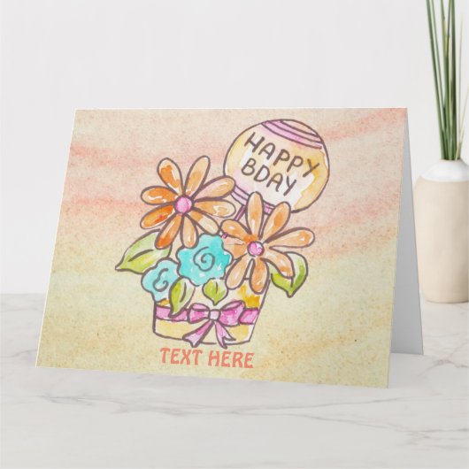 誕生日の花のカード カード (正面)