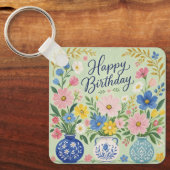 誕生日の花のトリオ キーホルダー (正面)