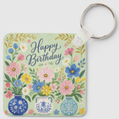 誕生日の花のトリオ キーホルダー (裏面)