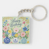 誕生日の花のトリオ キーホルダー (裏面)