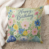 誕生日の花のトリオ クッション (ブランケット)