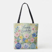誕生日の花のトリオ トートバッグ (裏面)