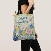 誕生日の花のトリオ トートバッグ (クローズアップ)