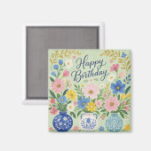 誕生日の花のトリオ マグネット (正面/裏面)