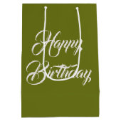 誕生日の花の子猫 ミディアムペーパーバッグ (裏面)