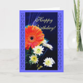 誕生日の花の花束 カード (正面)