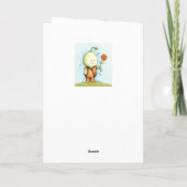 誕生日の花を持つ苗 カード (裏面)