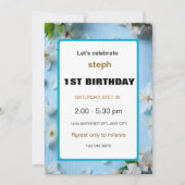 誕生日の花募集 招待状 (正面)