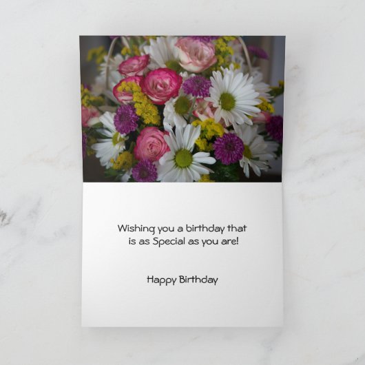 誕生日の花束 カード (内部)