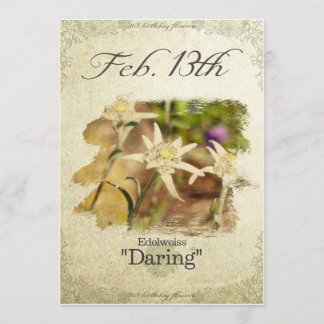 誕生日の花2月13日"エーデルワイス" カード