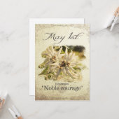 誕生日の花5月1日"Edelweiss" カード (正面/裏面インサイチュ)