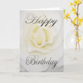 誕生日の花（白） カード (黄色い花)