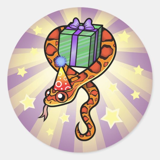 誕生日の蛇 ラウンドシール (正面)