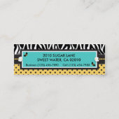 誕生日の蜂の名刺 スキニー名刺 (裏面)