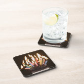 誕生日の蝋燭が付いているカップケーキ コースター (右側)