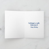 誕生日の蝋燭上の焙焼のマシュマロ カード (内部)