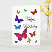 誕生日の蝶 カード (黄色い花)