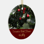 誕生日の記念品- 12月の誕生の花のオーナメント セラミックオーナメント (右)