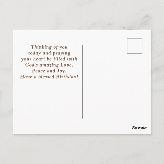 誕生日の詩篇118:24 主が造った日 ポストカード (裏面)