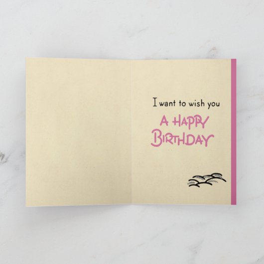 誕生日の警察は梳きます カード (内部)