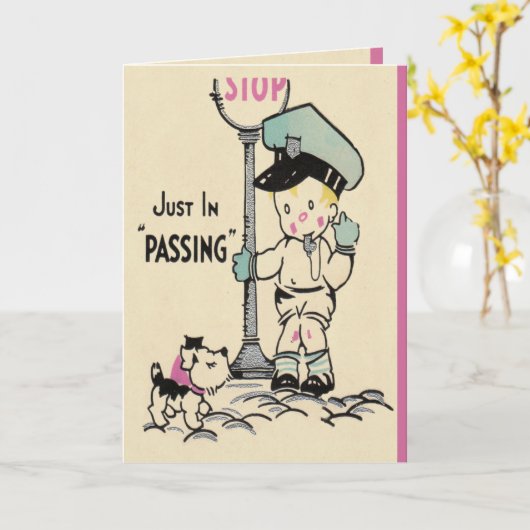 誕生日の警察は梳きます カード (黄色い花)