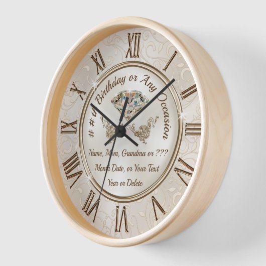 誕生日の贈り物 – すべてを持つ老婦人 壁時計 (傾斜)