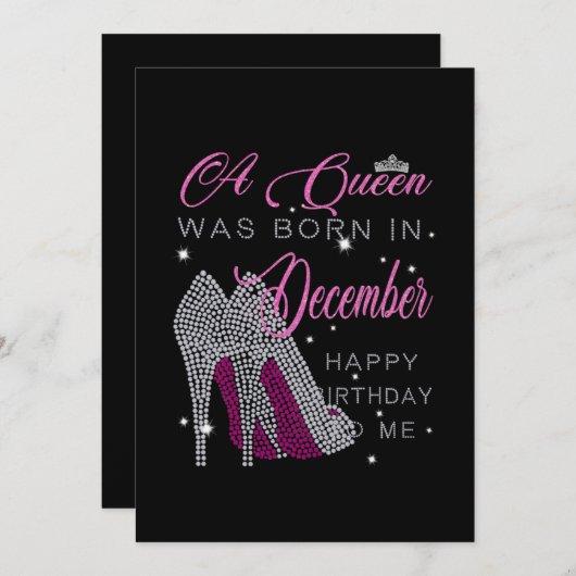 誕生日の贈り物|女王が12月生まれにいた セーブザデート (正面/裏面)