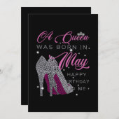 誕生日の贈り物|女王が5月に生まれいた セーブザデート (正面/裏面)