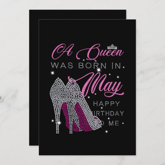 誕生日の贈り物|女王が5月に生まれいた セーブザデート (正面/裏面)