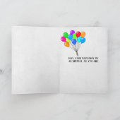 誕生日の赤い口紅キス カード (内部)