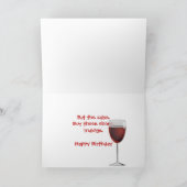 誕生日の赤い靴およびカップケーキ カード (内部)