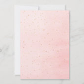 誕生日の赤い頬のゴールドグリッ 招待状 (裏面)