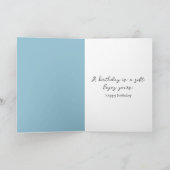 誕生日の赤ちゃんの息のペイントブラシ カード (内部)