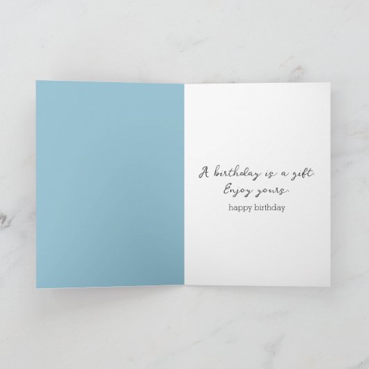 誕生日の赤ちゃんの息のペイントブラシ カード (内部)