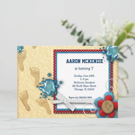 誕生日の足跡 招待状 (スタンド正面)