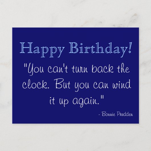 誕生日の郵便はがき- Pruden ポストカード (正面)