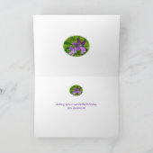誕生日の金星の姿見の野生の花の花柄 カード (内部)