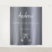 誕生日の銀狐の男性たちよ、現代を乾杯しよう タペストリー (正面)